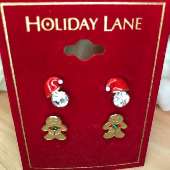 3/$25 Holiday Lane Gold-Tone 2-Pc. Set Holiday-Theme Earrings - Picture 4 of 8